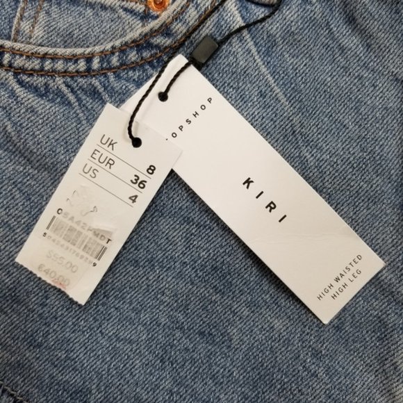 Topshop Kiri HighWaist Fray Hem Hot Pants Shorts 4 - Picture 6 of 8